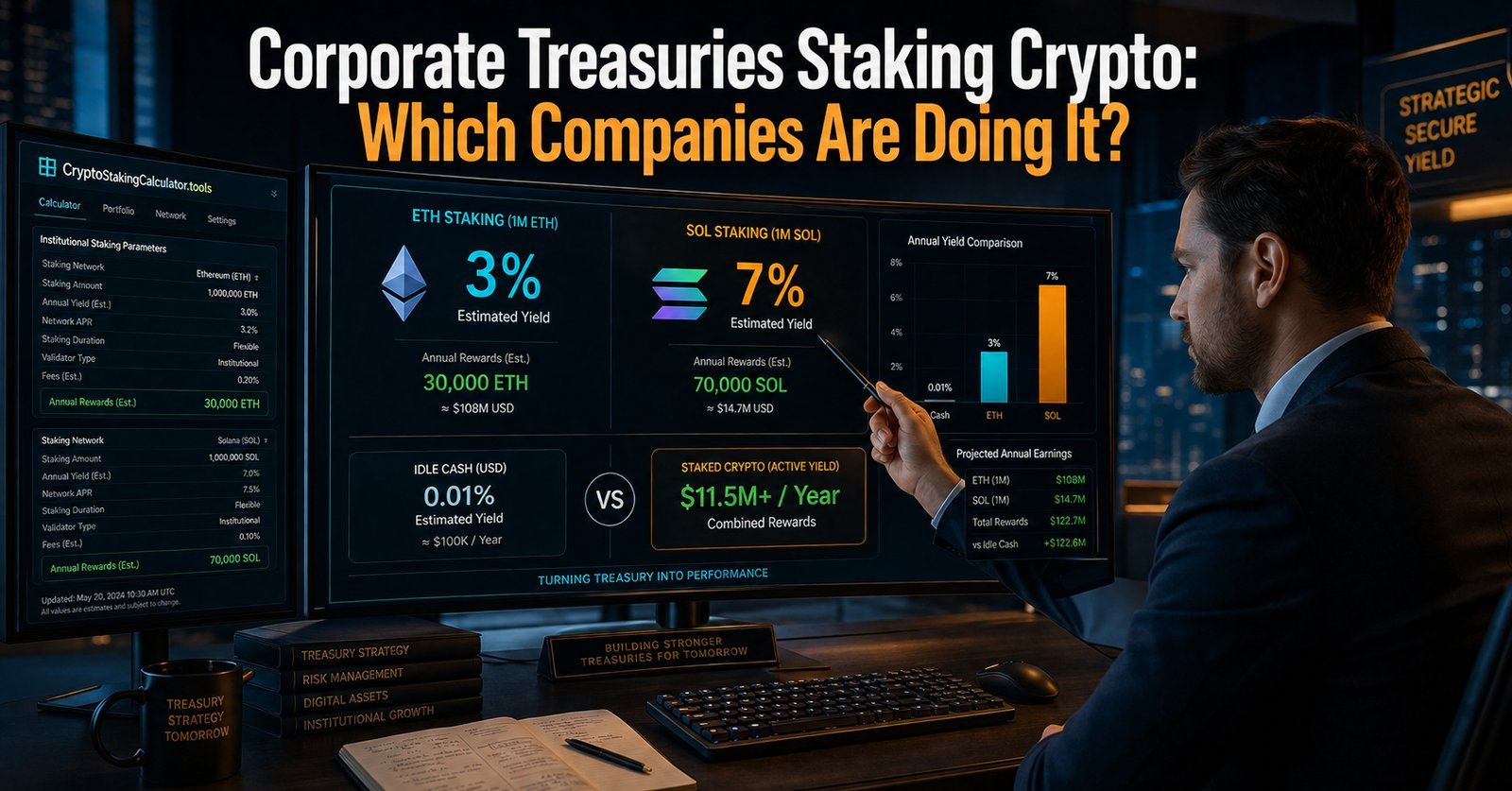Corporate Treasuries Staking Crypto: Which Companies Are Doing It?