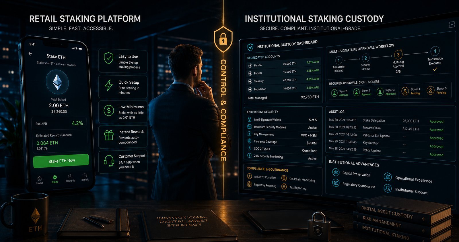 Staking Custodians for Institutions: How They Differ From Retail Platforms