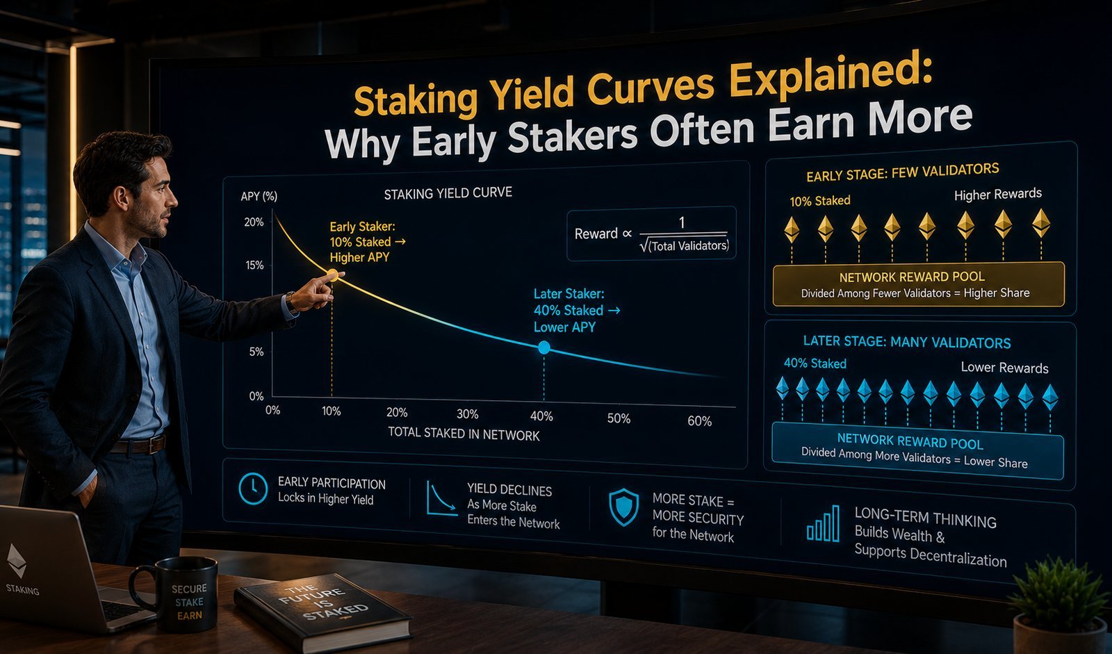 Staking Yield Curves Explained: Why Early Stakers Often Earn More