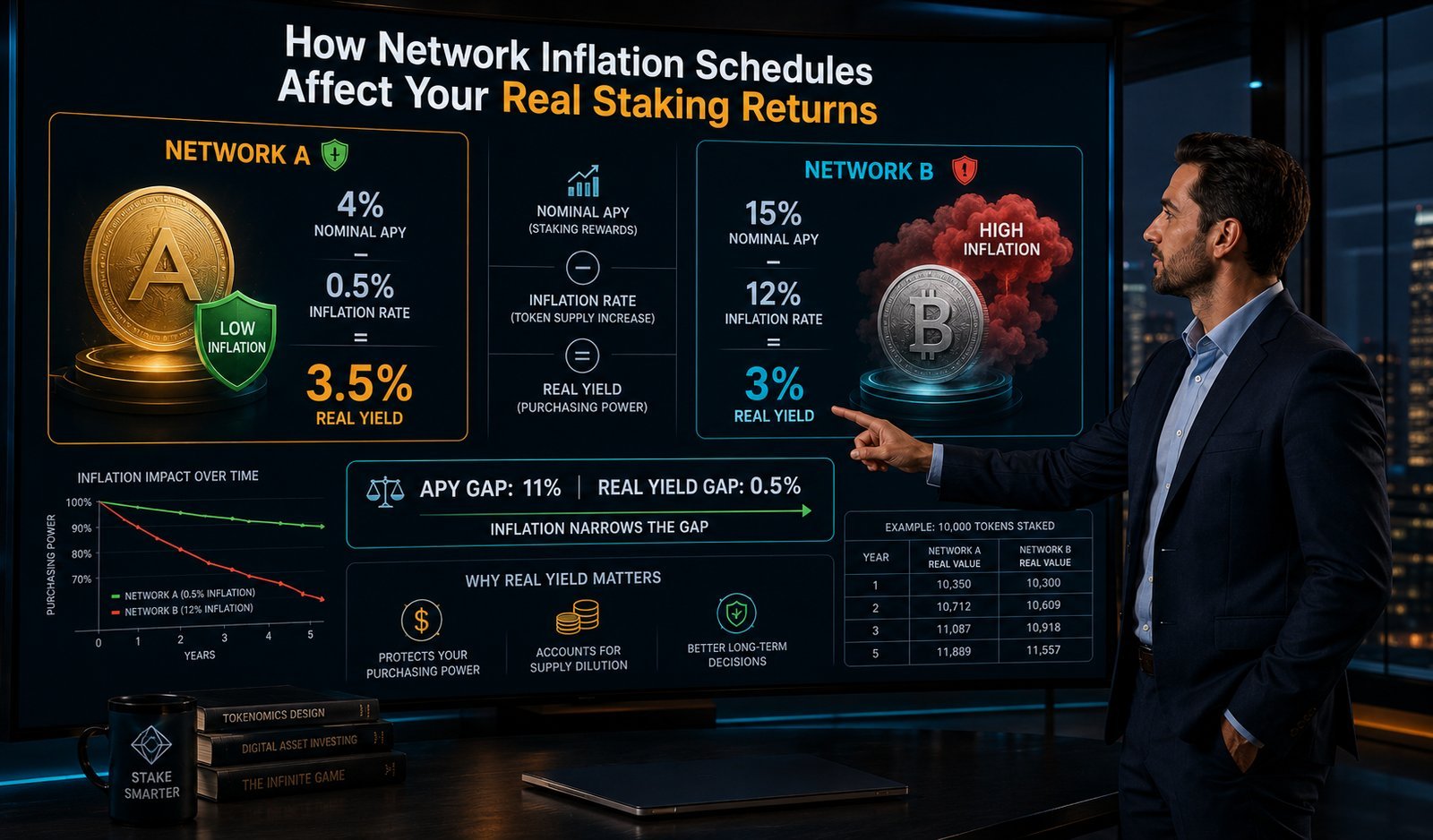 How Network Inflation Schedules Affect Your Real Staking Returns