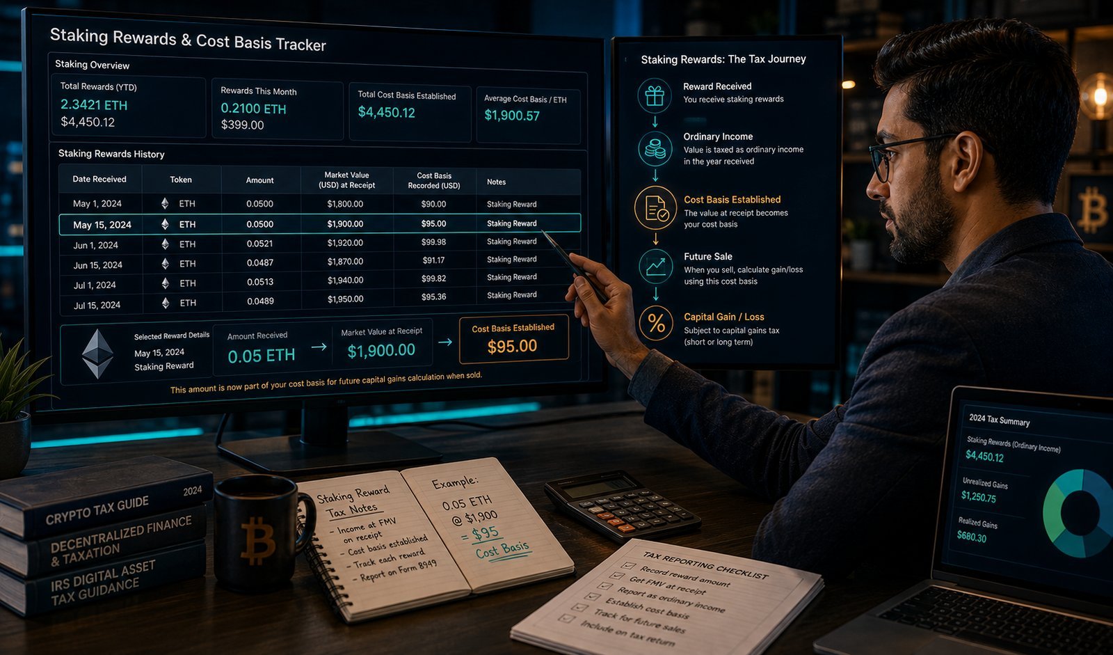 Staking Rewards and Cost Basis: How to Report Them Correctly